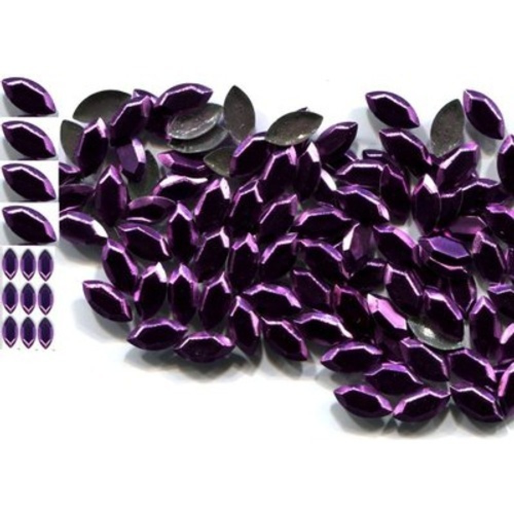 OVAL‎ Facted Rhinestuds  4x8mm  Hot Fix  PURPLE    2 Gross  288 Pieces